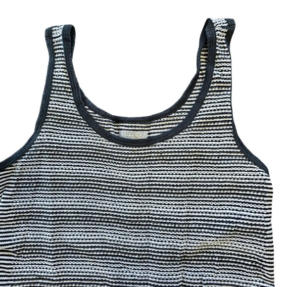 Athleta Women's Striped Athletic Tank Top Black and White size M - Picture 3 of 7